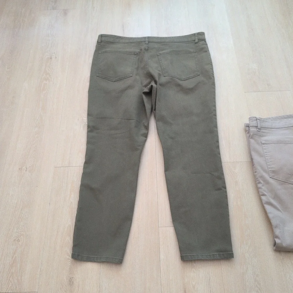 Under 510 Mens Tyson Slim Tapered Chino Pants 36x26 Olive Green Khaki Tan Bundle